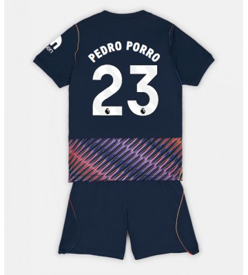 Tottenham Hotspur Pedro Porro #23 Replika Bortatröja Barn 2026-27 Kortärmad (+ Korta byxor)